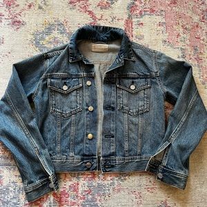 Everlane Cropped Denim Jacket Size Small